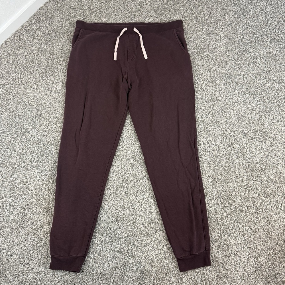 Gustin Joggers Mens XXL Burgundy Knit Sweatpants Drawstring USA Made Lounge